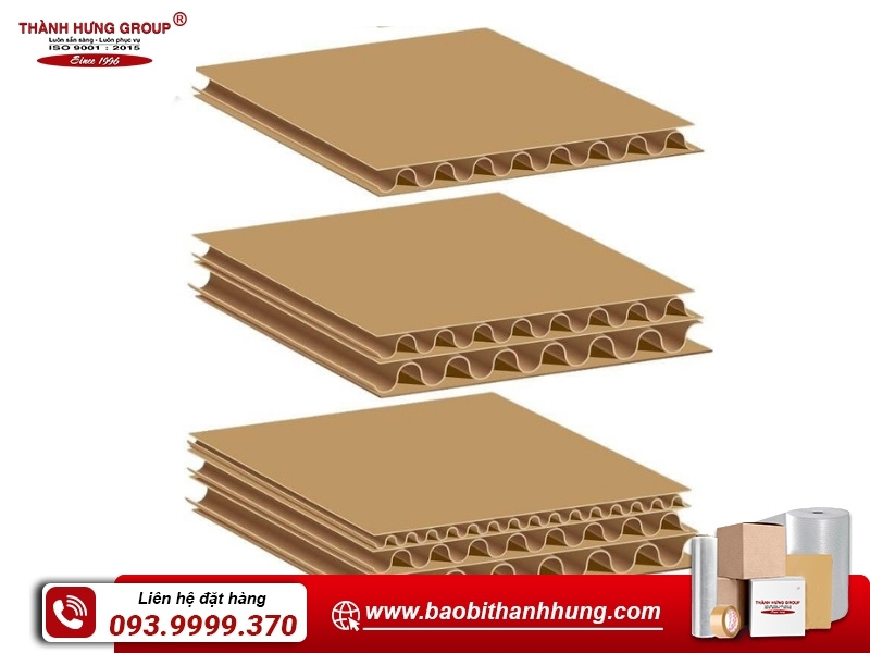 Cấu tạo thùng carton theo số lớp.