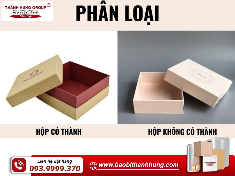 Hộp carton âm dương có 2 loại