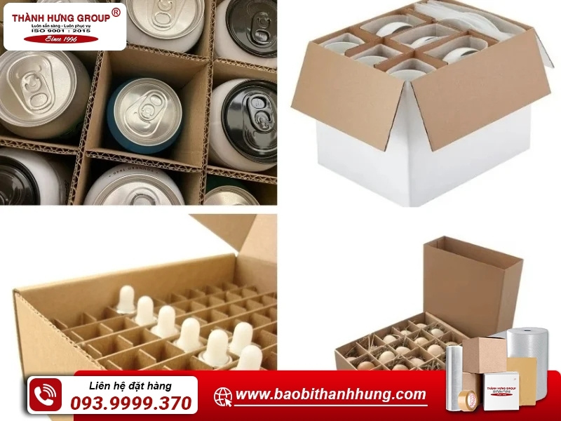 Thùng carton có vách ngăn được ứng dụng rộng rãi trong nhiều ngành nghề