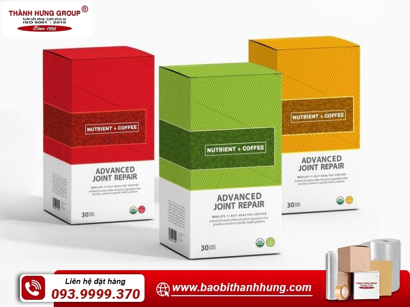 Thùng carton ngành dược phẩm và y tế được in ấn đầy đủ thông tin.