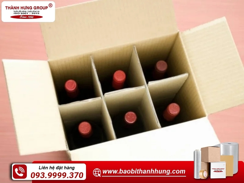 Vách ngăn giúp cố định từng sản phẩm bảo vệ hàng hóa tránh va đập