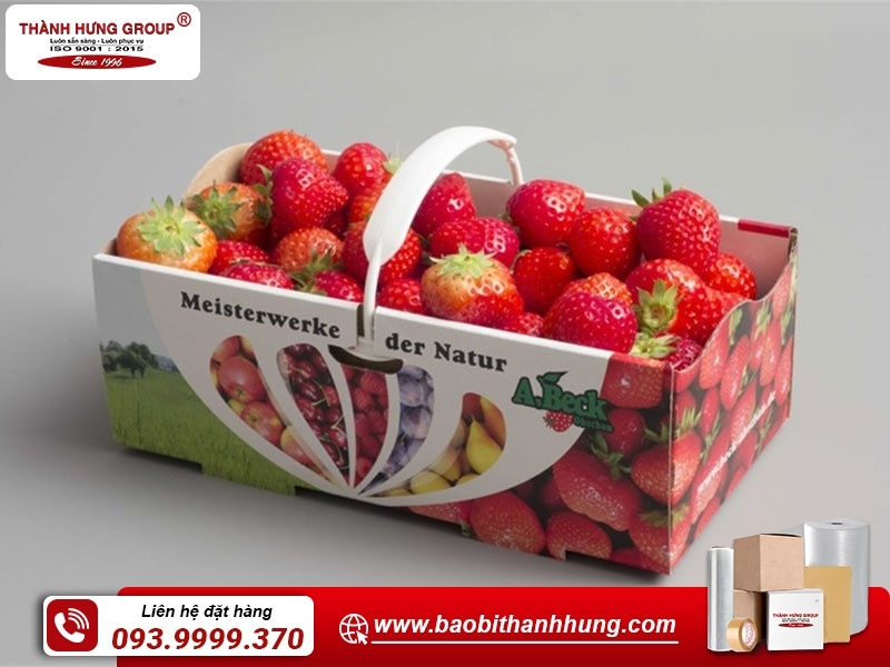 Thùng carton đựng dâu tây