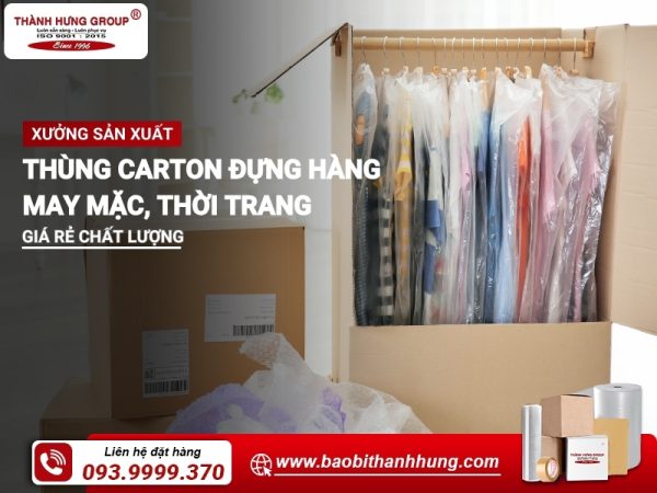 thùng carton đựng hàng may mặc thời trang