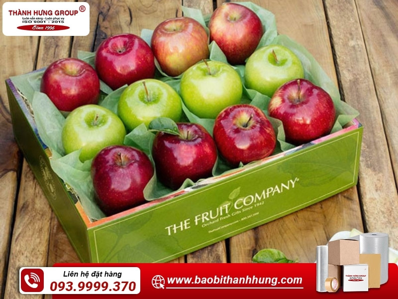Thùng carton đựng táo sang trọng