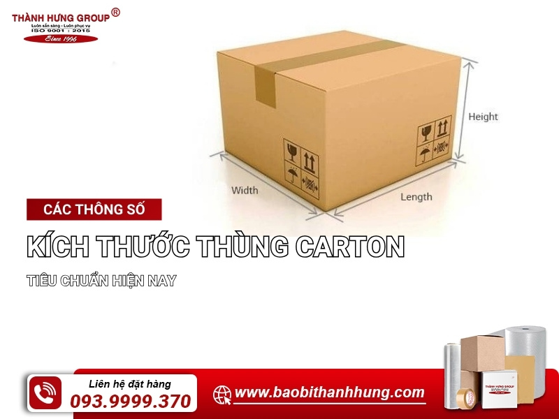 các thông số kích thước thùng carton