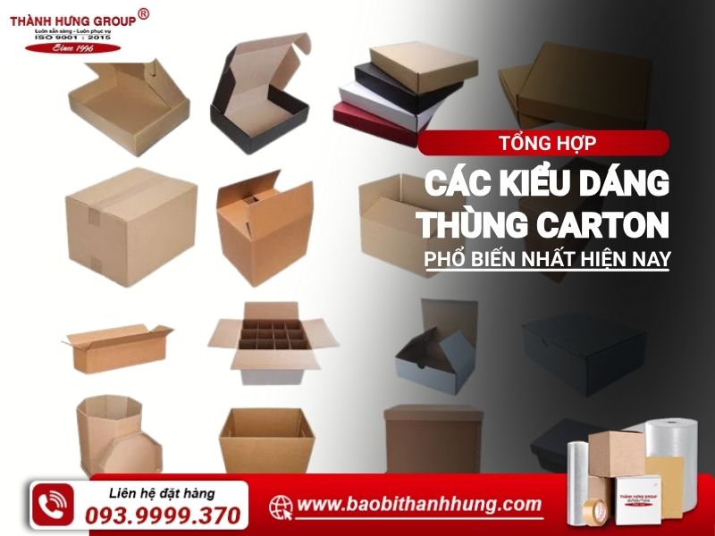 các kiểu dáng thùng carton