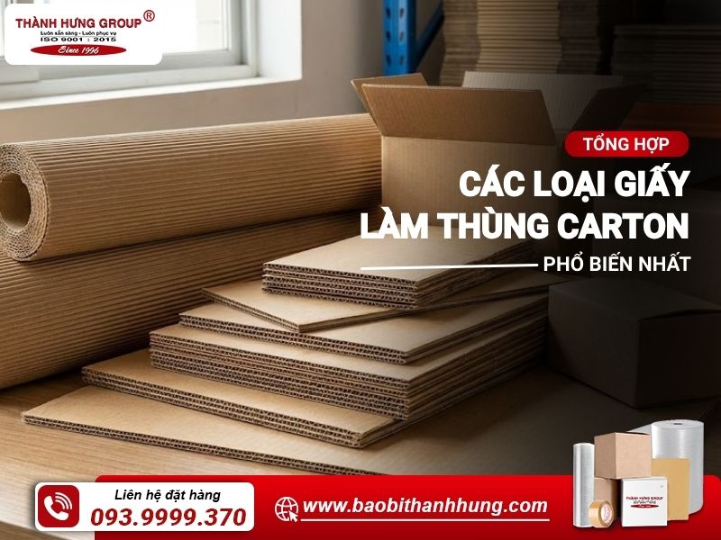 Các loại giấy làm thùng carton