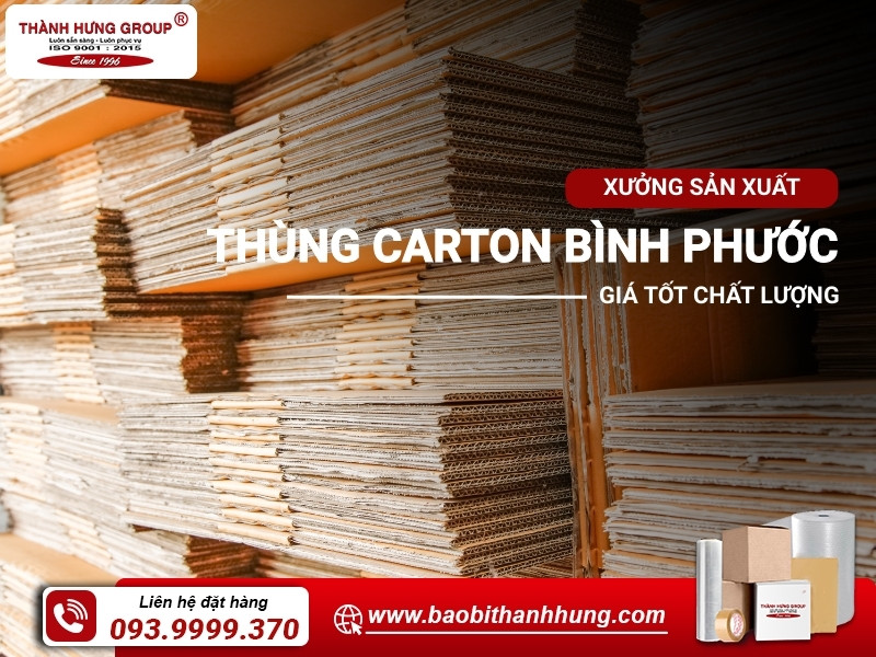 sản xuất thùng carton Bình Phước
