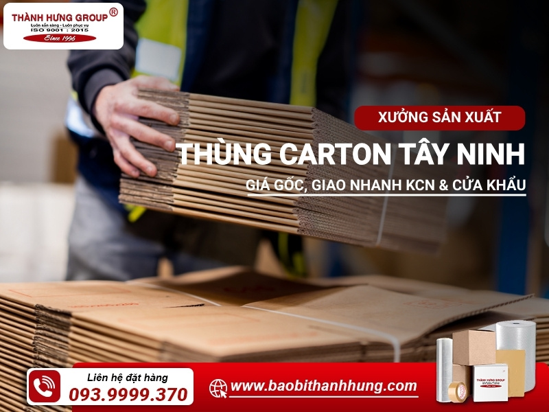 sản xuất thùng carton Tây Ninh