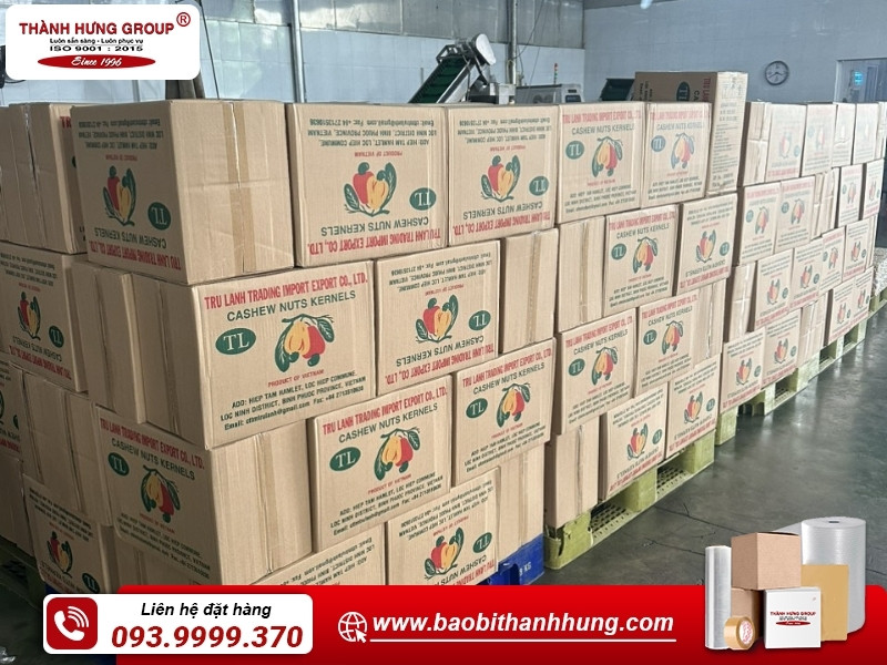 Thùng carton đựng hạt điều Bình Phước