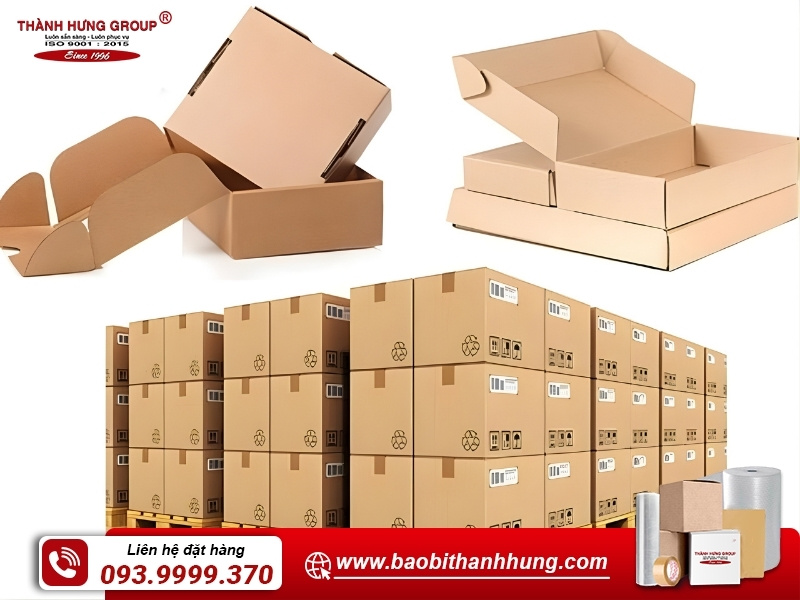 Lựa chọn thùng carton chắc chắn để đóng gói hàng chuyển phát bưu điện an toàn.