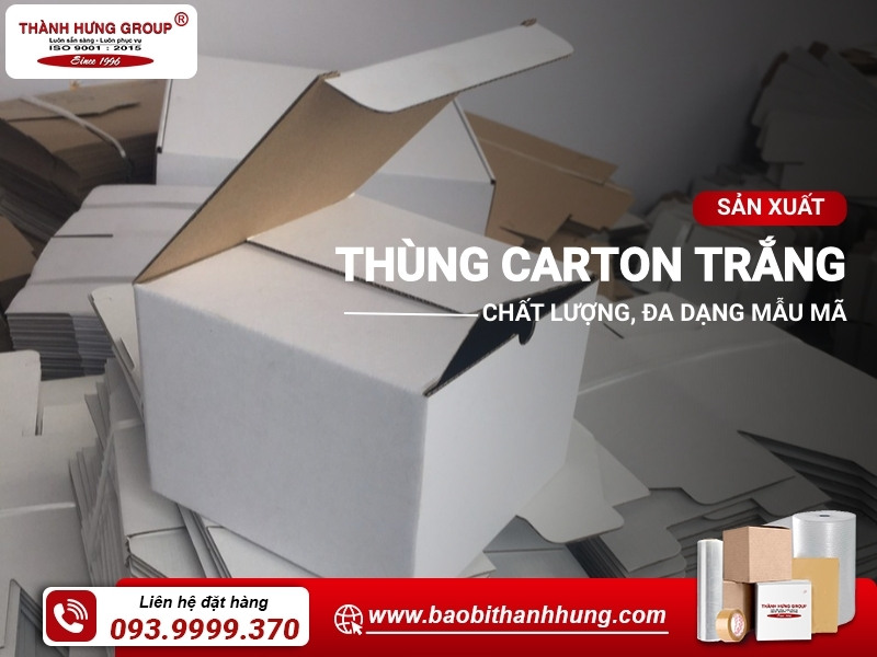 thùng carton trắng