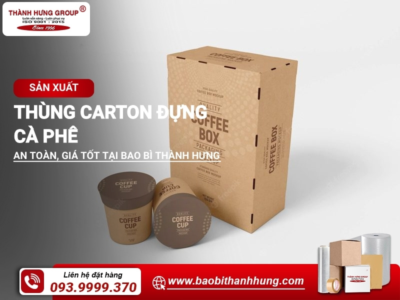 thùng carton đựng cà phê
