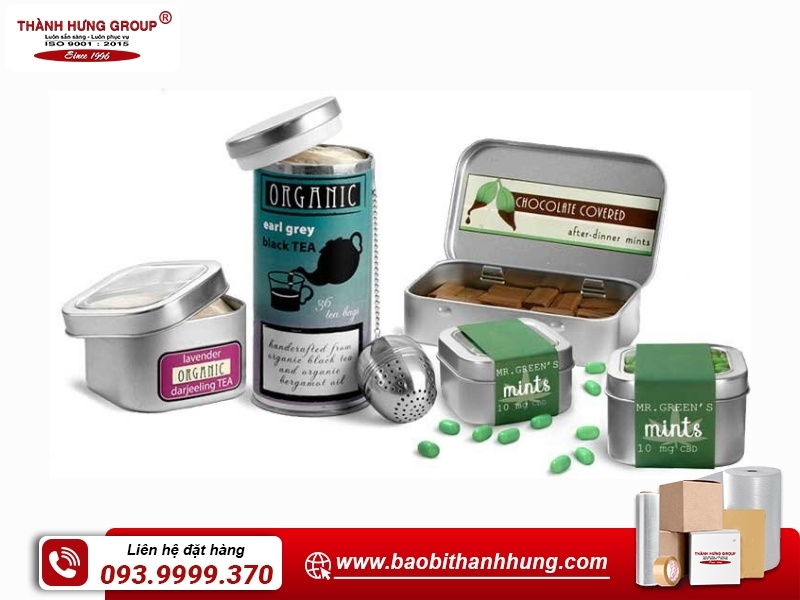 Bao bì kim loại có độ bền cao.