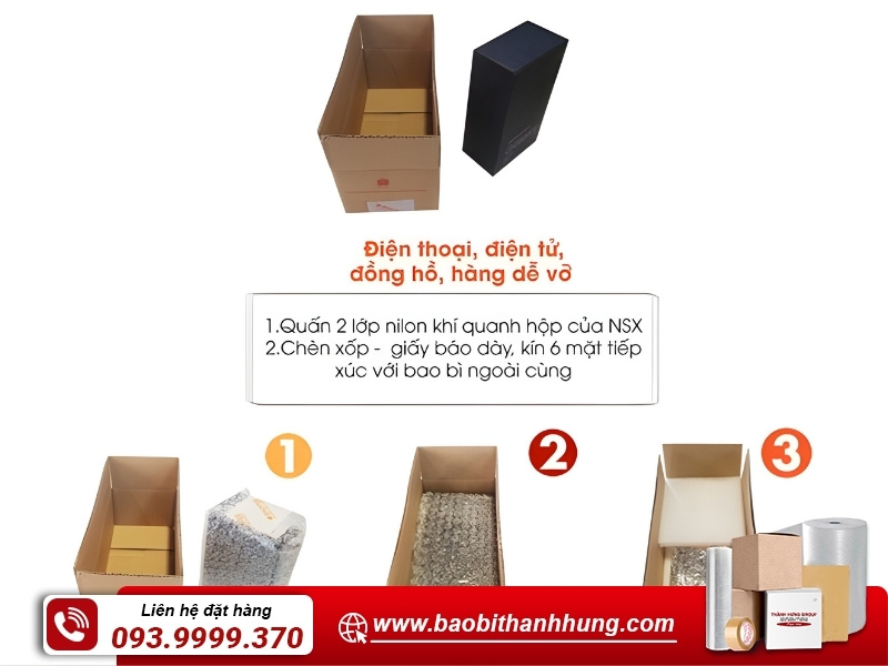 Đóng gói hàng điện tử nhỏ.