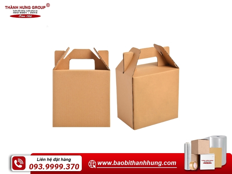 Hộp carton đựng bình giữ nhiệt có quai xách