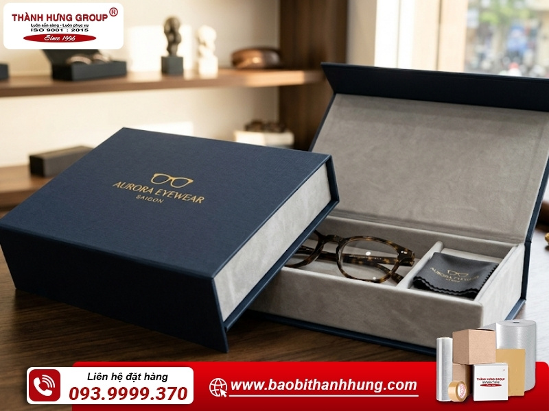 Hộp carton đựng kính nắp nam châm