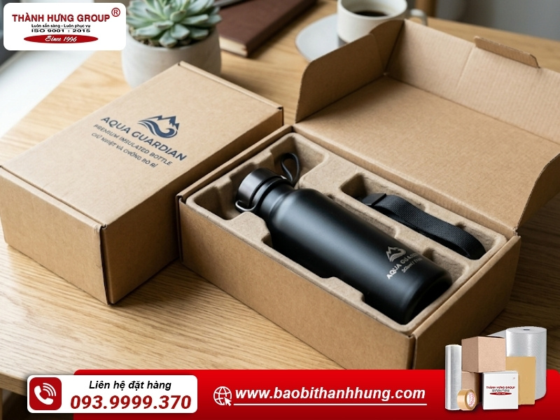 Khay định hình bên trong hộp carton đựng bình giữ nhiệt