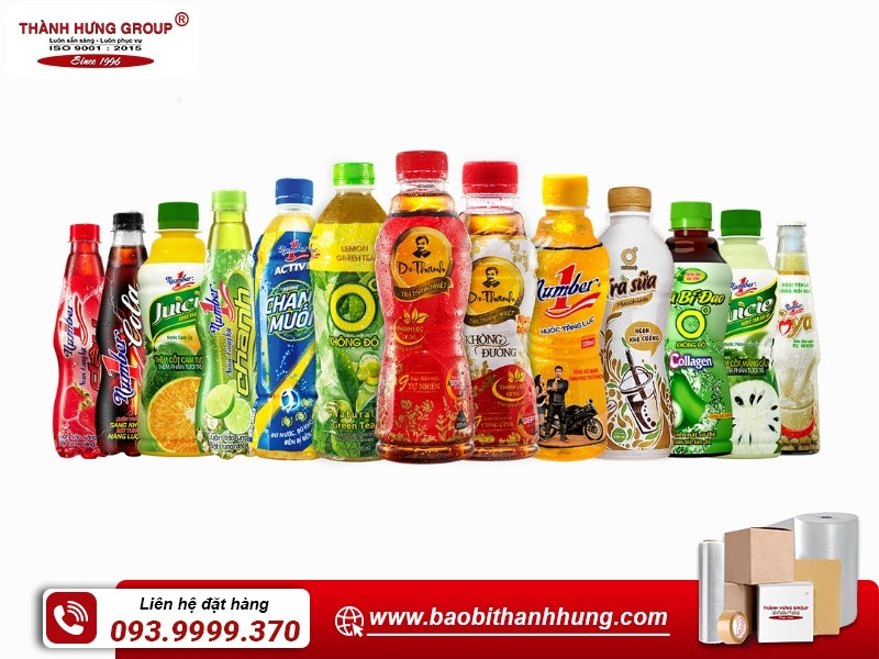 Nước giải khát là bao bì tiêu dùng phổ biến.