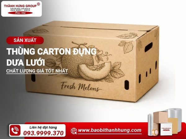 thùng carton đựng dưa lưới
