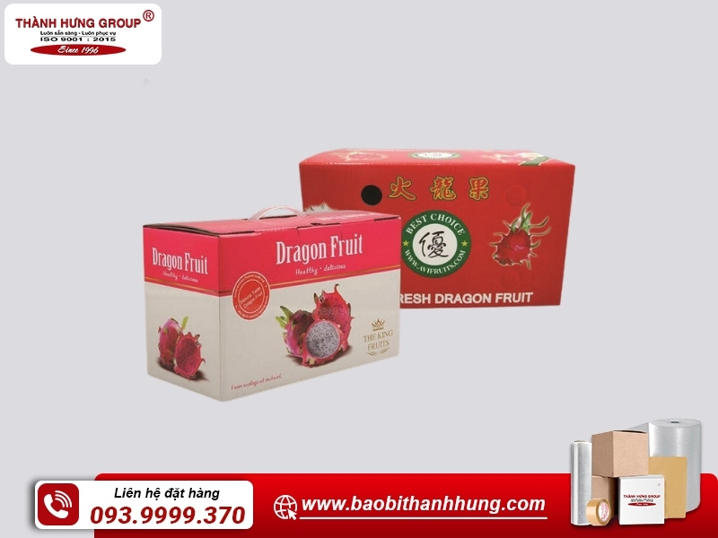 Thùng carton đựng thanh long cần có khả năng chống thấm và chịu ẩm.