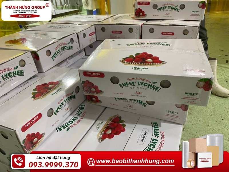 Thùng carton đựng vải mẫu mã đẹp.