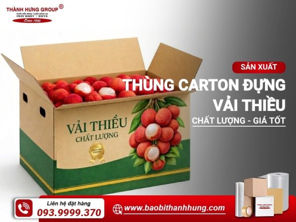 thùng carton đựng vải thiều