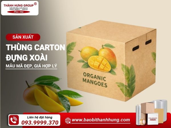 thùng carton đựng xoài