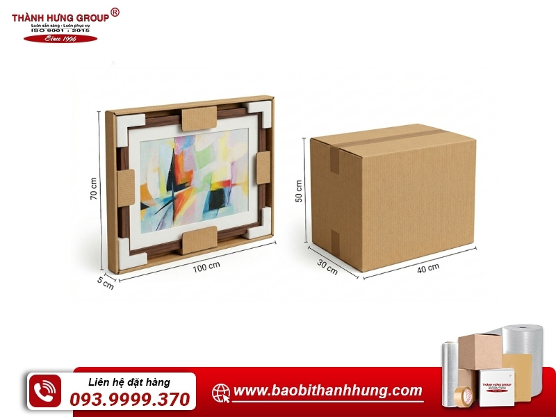 Sự khác biệt của hộp carton đựng khung tranh so với hộp carton thông thường