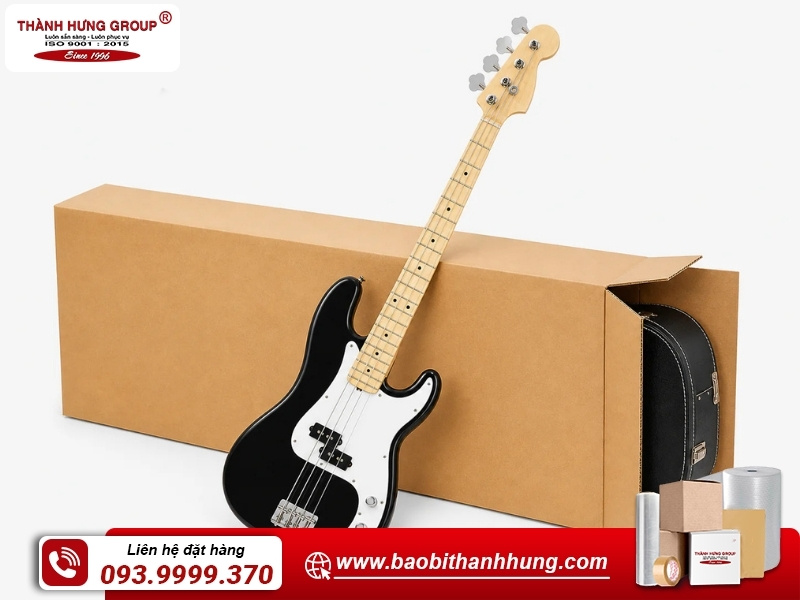 Thùng carton đựng đàn có khả năng chịu lực, chống va đập tốt.