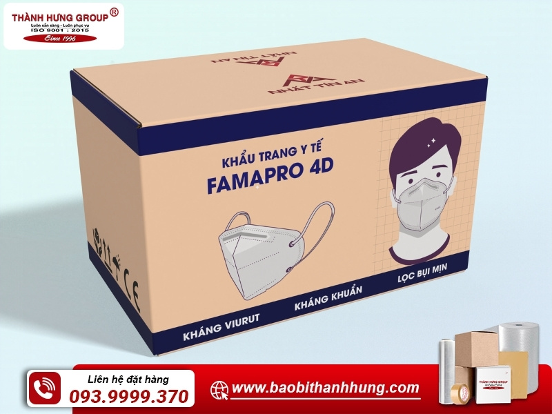 Thùng carton đựng khẩu trang có đặc điểm gì?