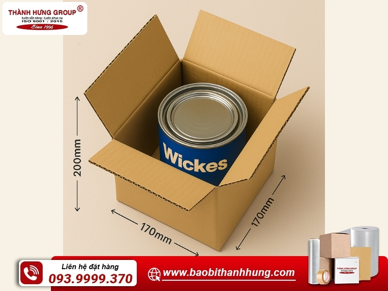 Thùng carton đựng sơn nhỏ