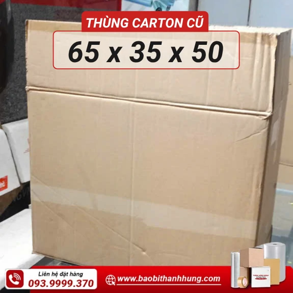 Thùng carton cũ 65x35x50 cm 5 lớp